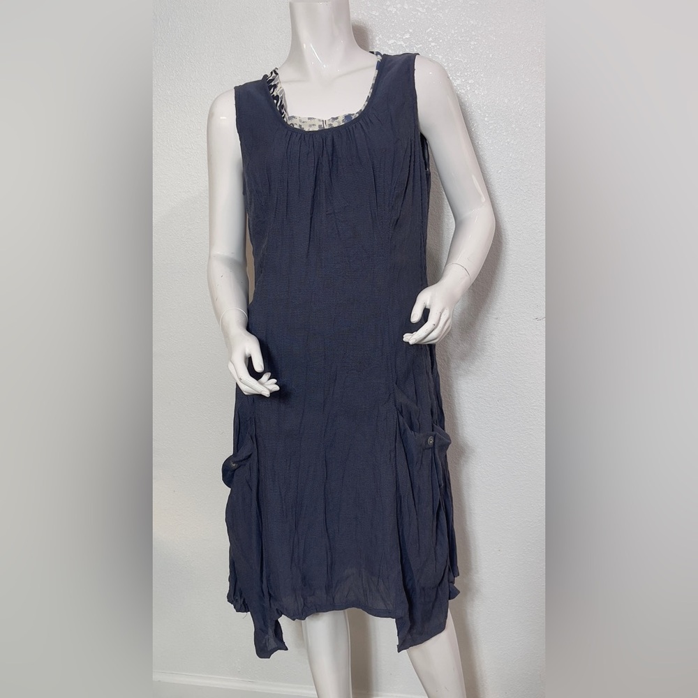 Vintage‼️Blue Halter Sleeveless Sundress